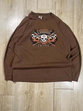 Alstyle Apparel & Activewear Chronic Culture Long Sleeve Shirt Size XL Brown